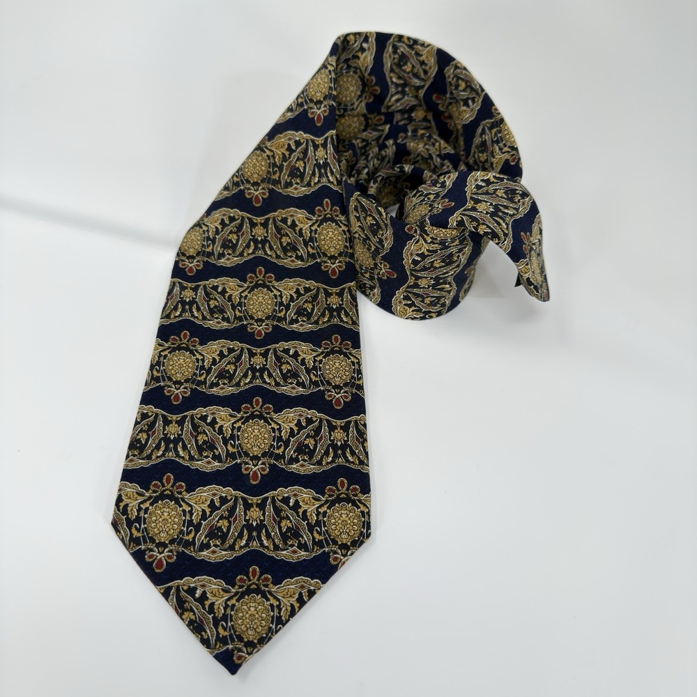 Vintage Christian Dior Cravate Necktie 100% Silk Floral Motif 58" Canada - Picture 2 of 9